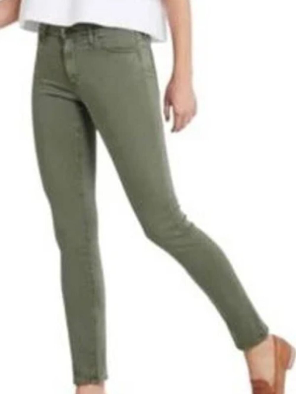 Adriano Goldschmied The Legging Ankle Skinny Army Green Pants.  Size 27R